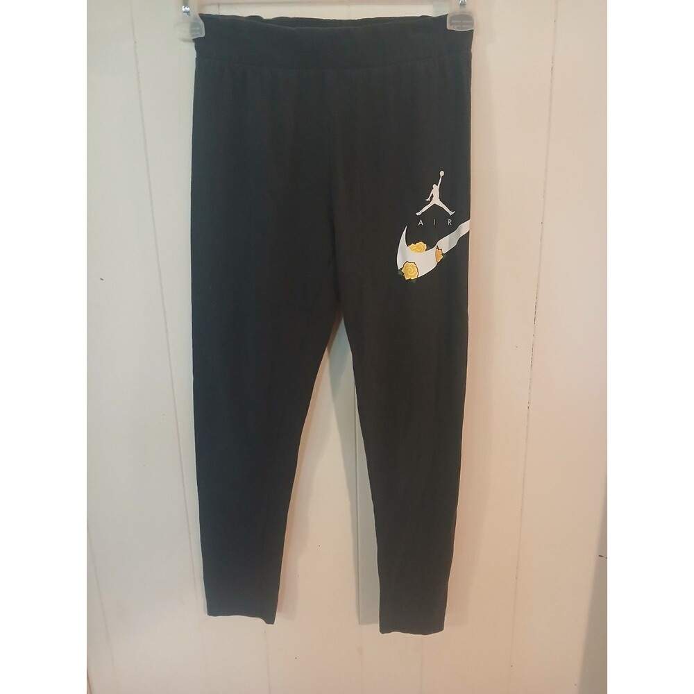 Girls XL Nike Air Jordan Yellow Rose Swoosh Logo Leggings
